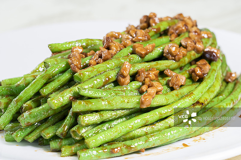 肉碎炒豆角图片素材