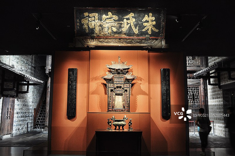 湖南省博物馆朱家祠堂神龛图片素材