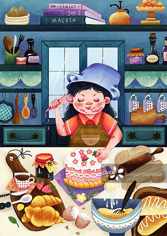 小小美食家图片素材