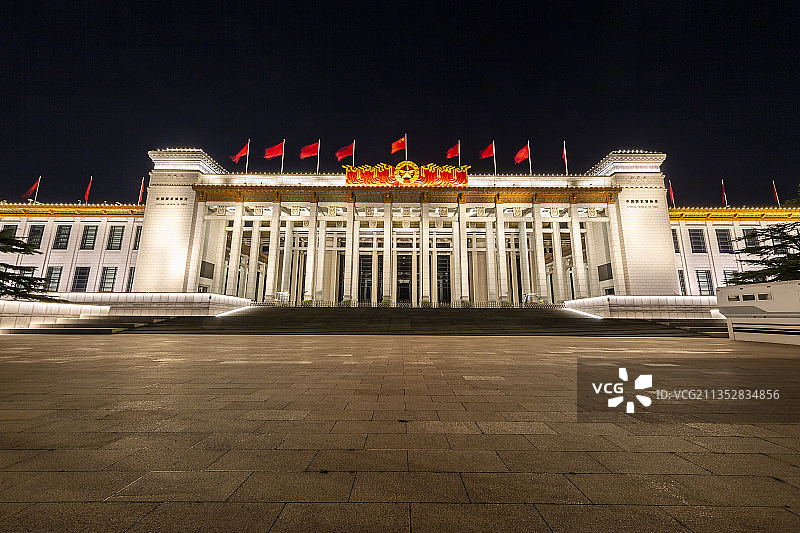 中国国家博物馆夜景图片素材