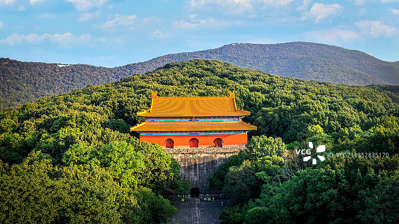 南京钟山风景区明孝陵图片素材