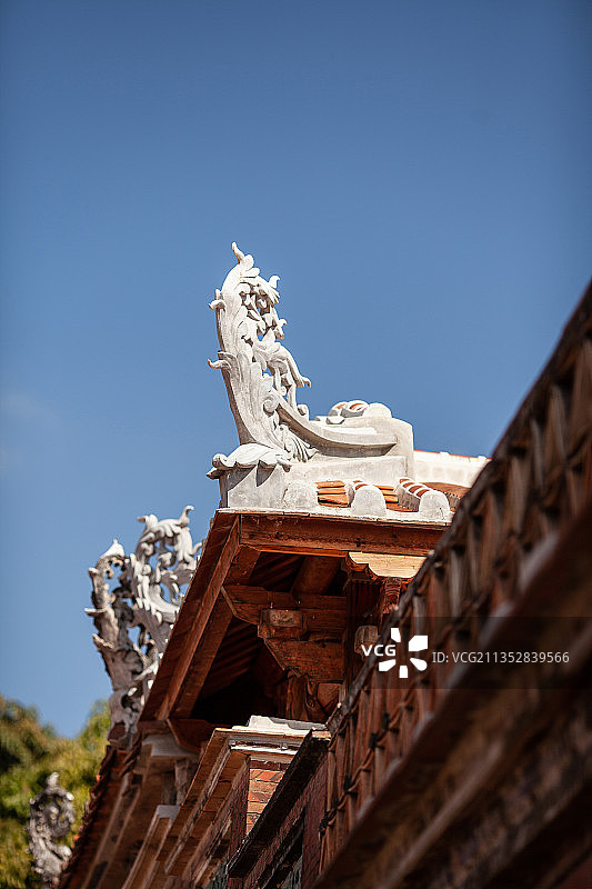 泉州南安官桥蔡氏古民居屋檐图片素材