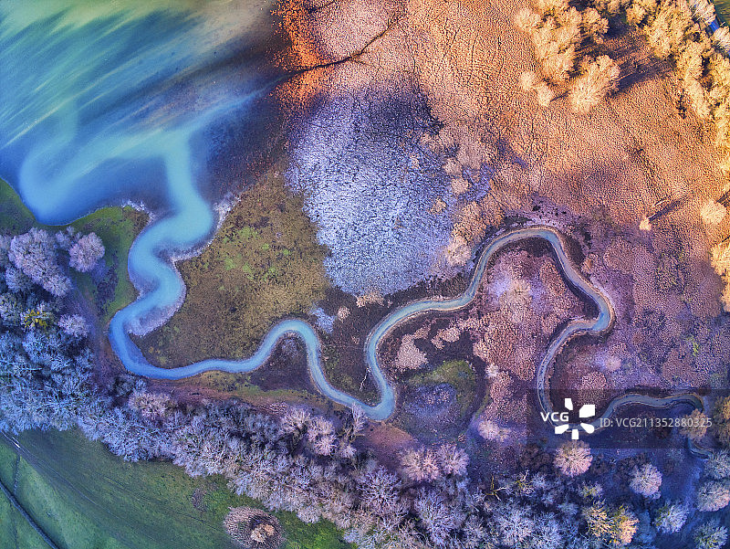法国勃艮第景观航拍图片素材