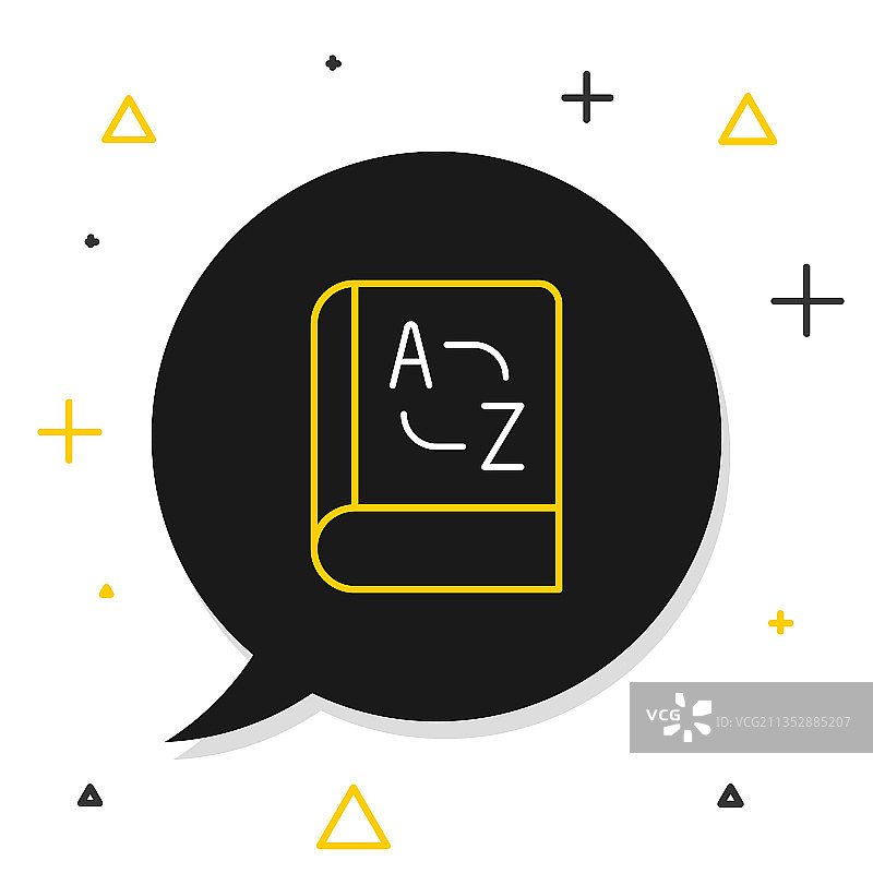 白色背景上的线条翻译书本图标图片素材