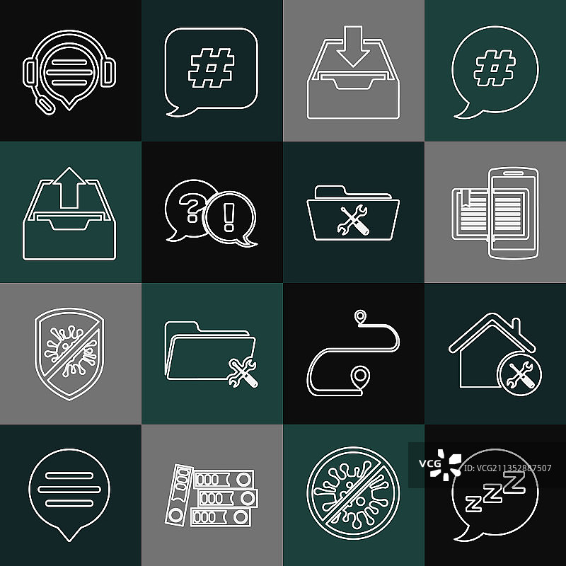 对话气泡打鼾房屋服务图标图片素材