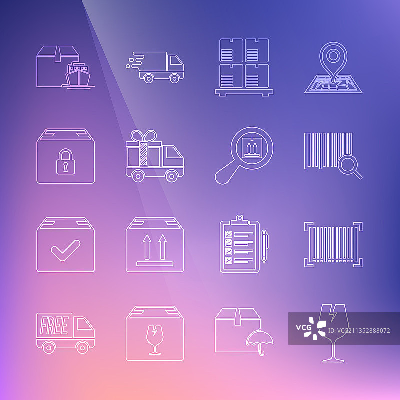 易碎玻璃条形码搜索图片素材