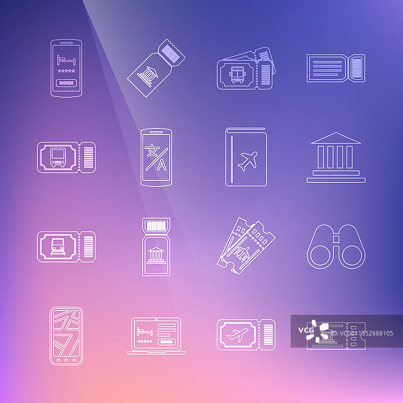 博物馆门票望远镜巴士banner图片素材