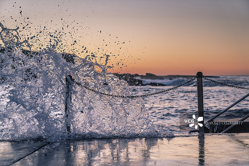 澳大利亚克洛韦利日落海景图片素材