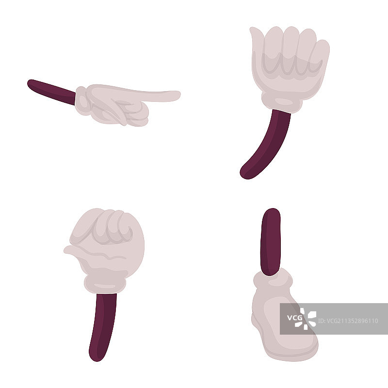 孤立对象的手势和动画符号图片素材