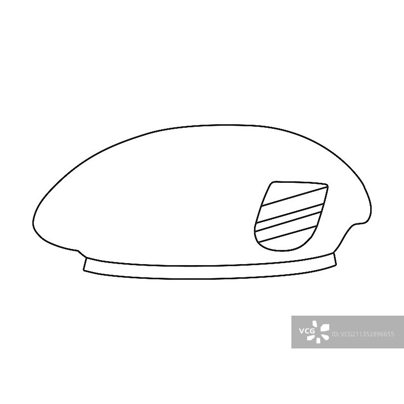 军用贝雷帽轮廓图标图片素材