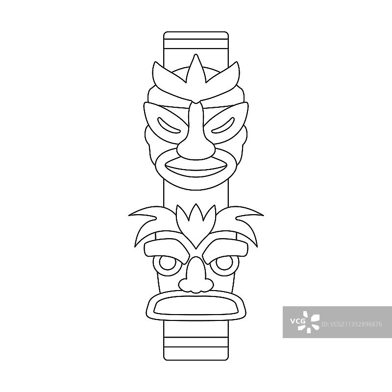 图腾部落轮廓图标图片素材