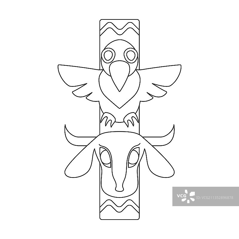 图腾部落轮廓图标图片素材