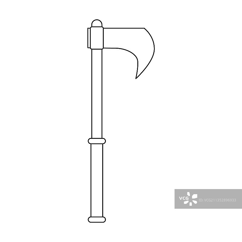 斧的中世纪轮廓图标图片素材