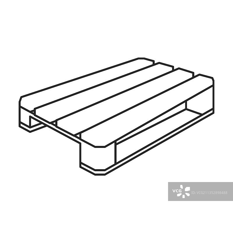 木质托盘轮廓图标图片素材