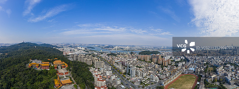 江门 城市天际线 外海镇图片素材