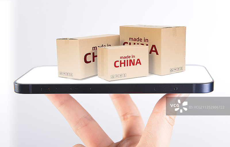 手机中国制造购物图片素材