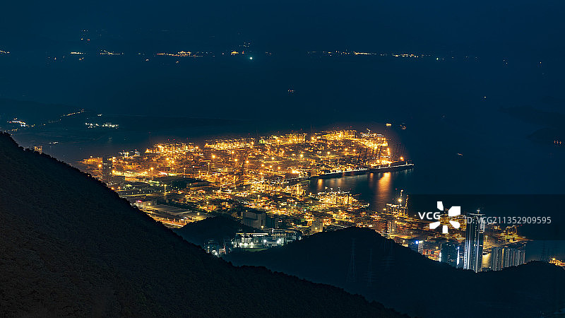 深圳梧桐山海岸夜景图片素材