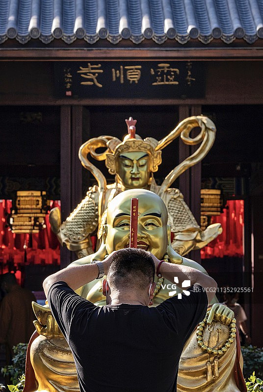 北高峰灵顺寺图片素材