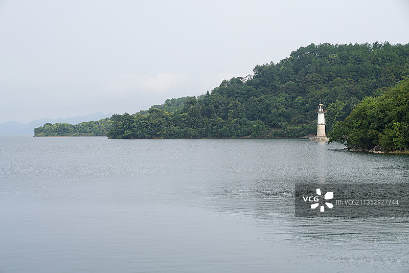 浙江省 杭州市 淳安县 千岛湖 灯塔图片素材