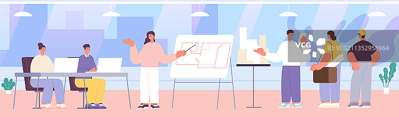 建筑师与工程师在办公室会面图片素材