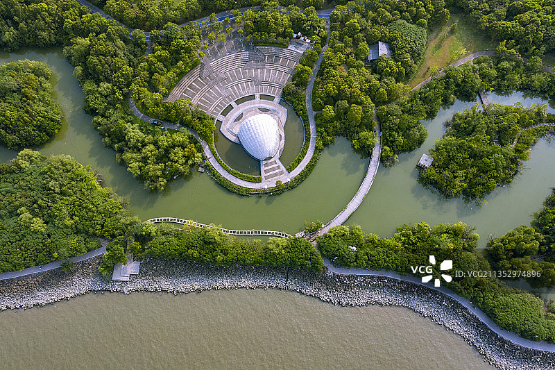 上海炮台湾湿地公园贝壳剧场图片素材