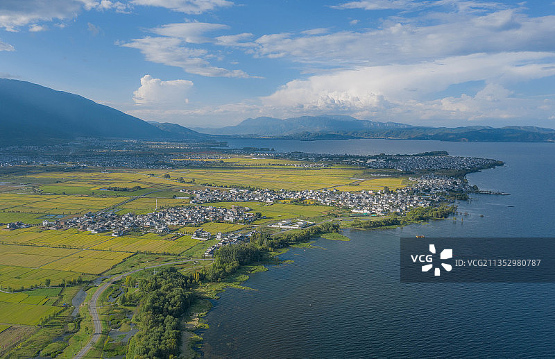 大理洱海航拍图片素材