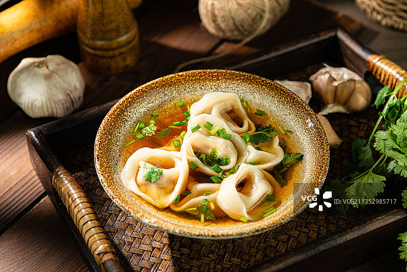 饺子 混沌 背景图 静物 小吃图片素材