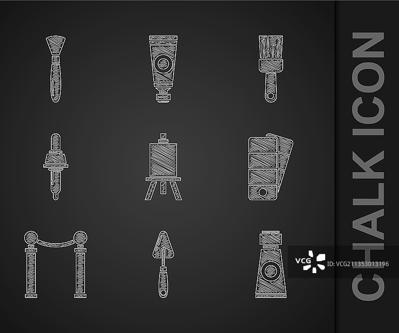 画架画板调色刀套装图片素材