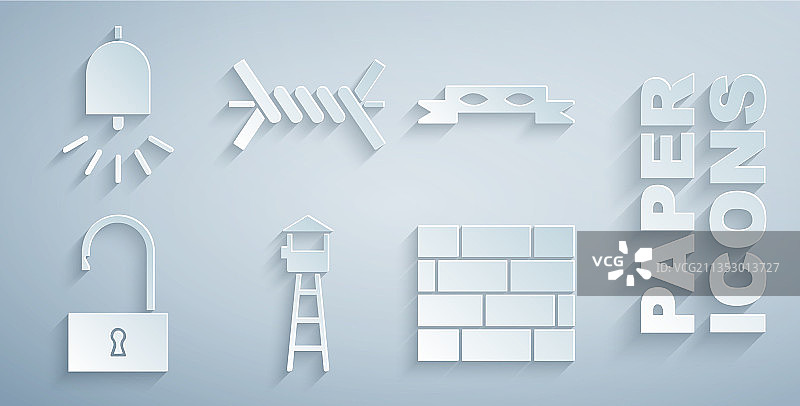 瞭望塔小偷眼罩锁套装图片素材