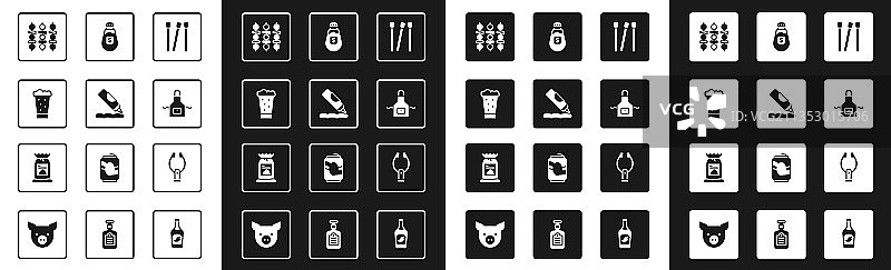 火柴、番茄酱瓶和一杯啤酒图片素材