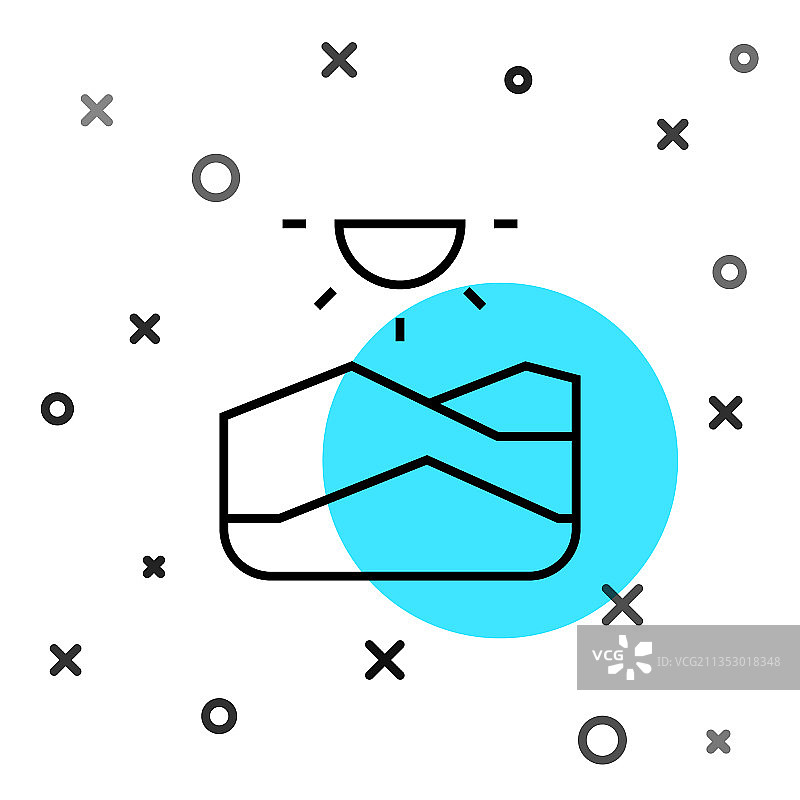 黑色线条干旱图标，白色背景图片素材