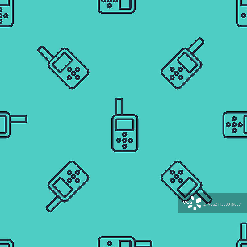 黑色线条婴儿监视器对讲机图标图片素材