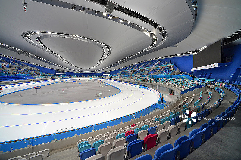 北京，冰丝带体育馆，立面，内部，全景图片素材