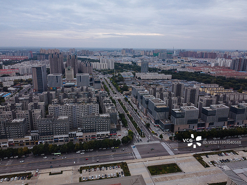 许昌 魏都区  建安大道  许都大剧院  许昌博物馆 许昌市图片素材