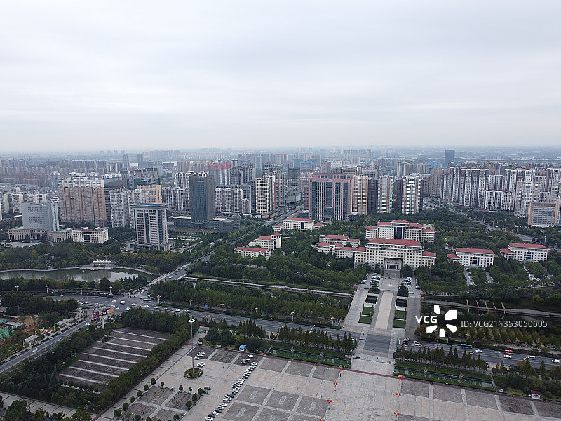 驻马店市 驿城区  开源大道 天中广场 市民中心 天中柱 开图片素材