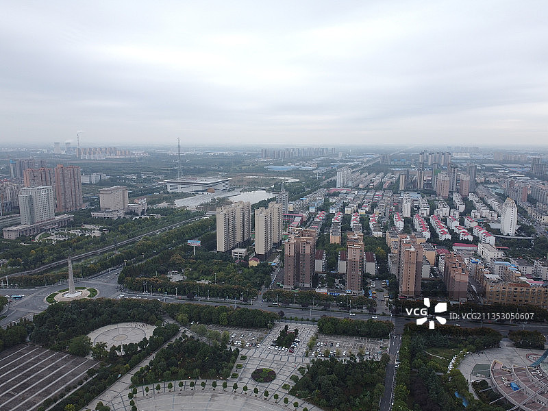 驻马店市 驿城区  开源大道 天中广场 市民中心 天中柱 开图片素材