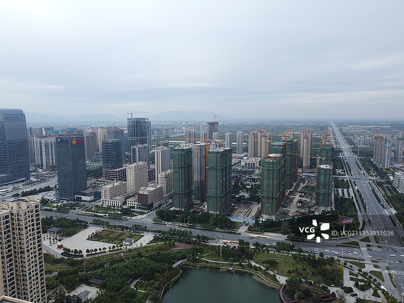 驻马店市 驿城区  开源大道 驻马店市体育中心  黄淮学院图片素材