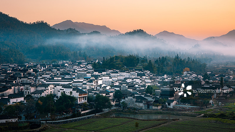 西递古村图片素材