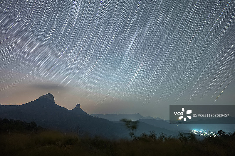 七星台星轨图片素材