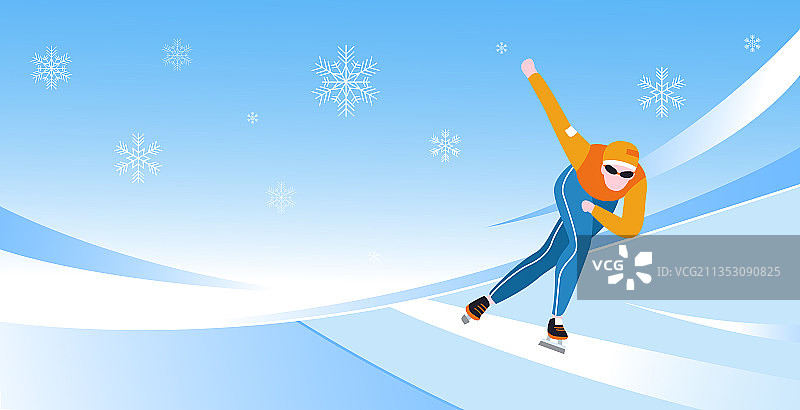 冬季运动滑冰项目图片素材