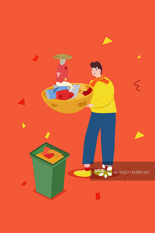 正月初六 送穷鬼图片素材