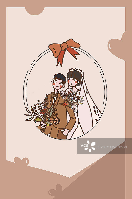 复古婚礼场景内页图片素材