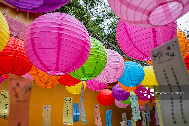 中国传统灯笼灯谜图片素材