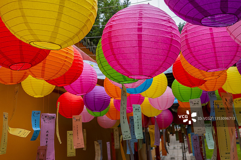 中国传统灯笼灯谜图片素材