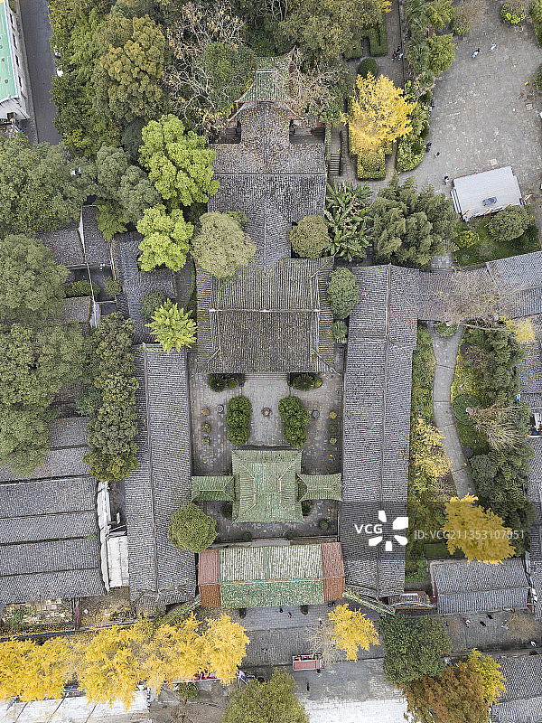 航拍四川省南充市阆中古城张飞庙图片素材