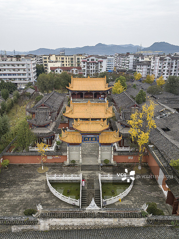 航拍四川省南充市阆中古城文庙（孔庙）图片素材