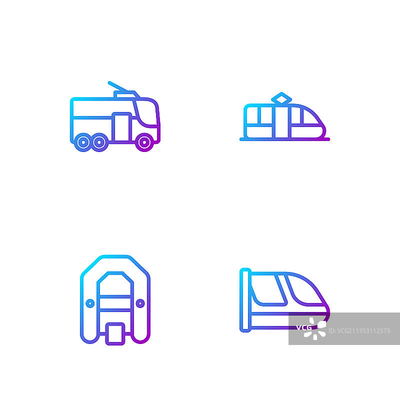 火车和漂流艇图片素材