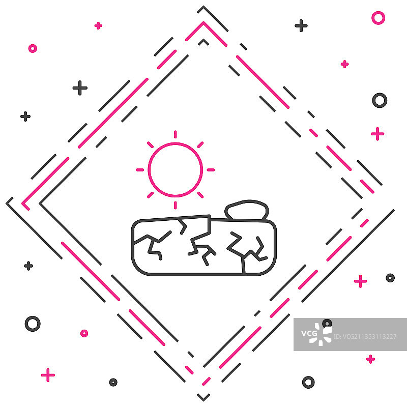 干旱图标简笔画图片素材