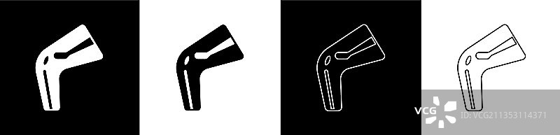 黑白骨骼疼痛图标集图片素材