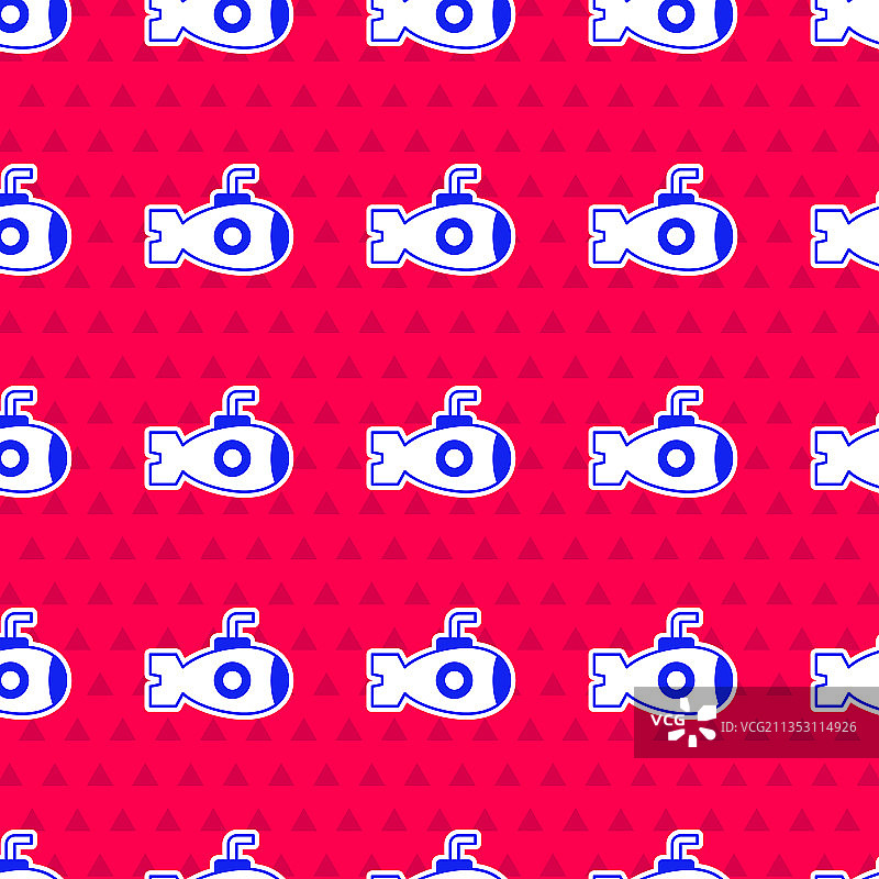 蓝色潜水艇图标图片素材